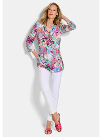 GOLDNER Sommertunika mit Palmenmuster in bunt / gemustert