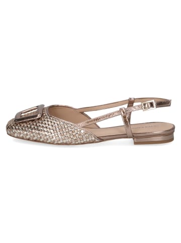 Caprice Ballerinas in Gold