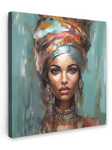 MuchoWow Leinwand Bilder Abstraktes Porträt