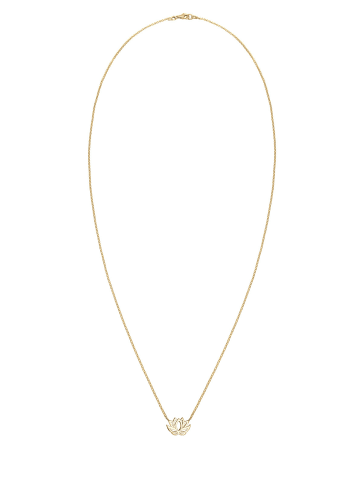 Elli Halskette 925 Sterling Silber Lotusblume in Gold