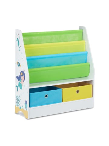 relaxdays Kinderregal Meer in Bunt - (B)71 x (H)74 x (T)23 cm