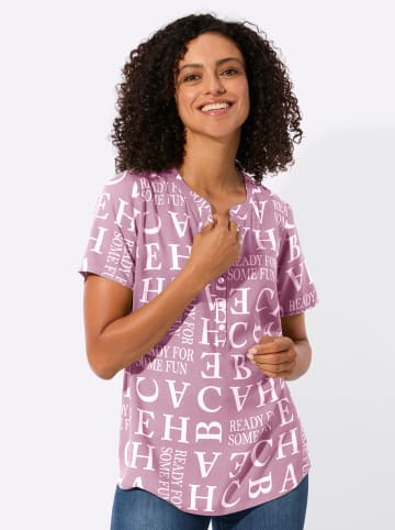 WITT WEIDEN Druckbluse in mauve-ecru-bedruckt