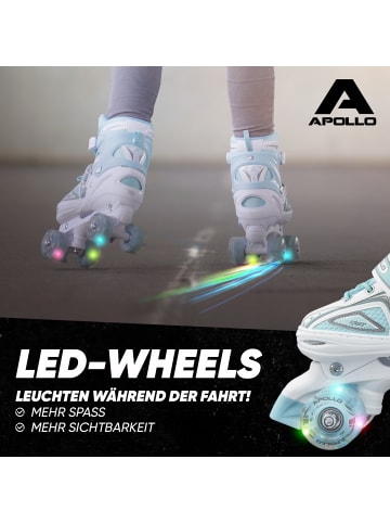 Apollo Rollschuh " Super Quads X-Pro " in weiß/mint