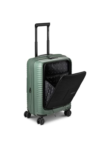 Redolz Essentials 17 2.0 4 Rollen Kabinentrolley 55 cm Laptopfach mit Dehnfalte in grey green