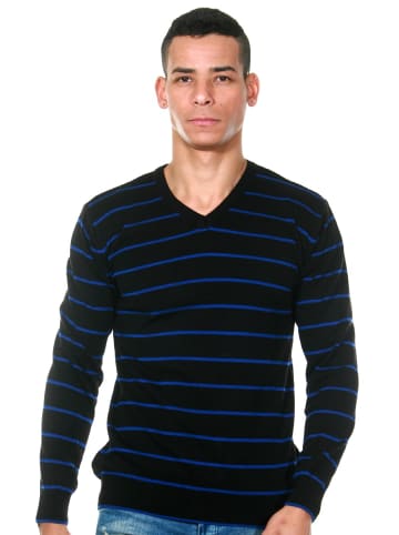 FIOCEO Pullover in schwarz/blau