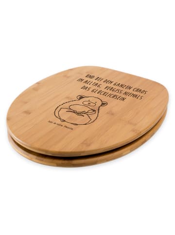 Mr. & Mrs. Panda WC-Brille Chinchilla Blume mit Spruch in Transparent