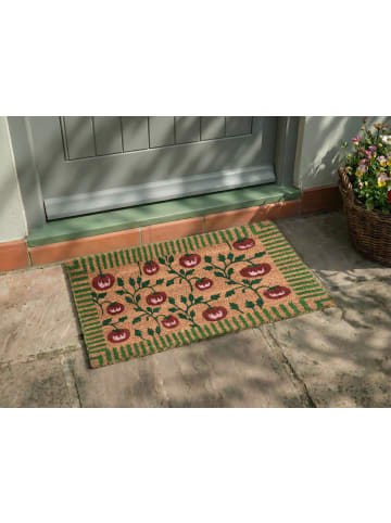 Beliani Fußmatte KNIK in /Grün/Rot - (W) 45 x (L) 75 cm