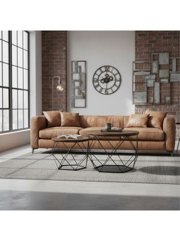 relaxdays 2-tlg. Couchtisch-Set in Braun/ Schwarz