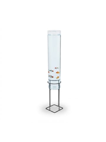 Fischsäule in Transparent/ Grau - (H)68,5 x Ø 20 cm