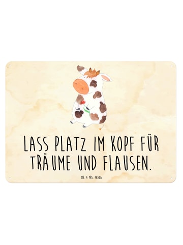 Mr. & Mrs. Panda Türschild Metall Kuh mit Spruch in Vintage