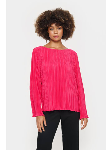 SAINT TROPEZ Langarm-Bluse ZuniSZ Gerade Passform in Bright Rose