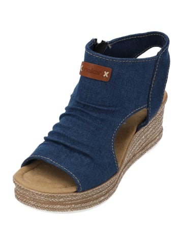 rieker Plateau-Sandaletten in denim/cayenee