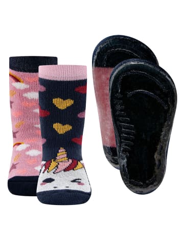ewers 2er-Set Stoppersocken 2er Pack Einhorn in navy
