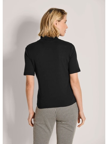 MADELEINE Hochwertiges Baumwollshirt mit kurzen Ärmeln in schwarz