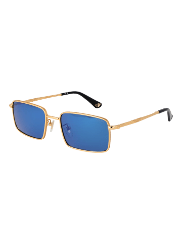 Police Männer Sonnenbrille Quadratisch Gold