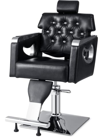 COSTWAY Friseurstuhl höhenverstellbar in Schwarz