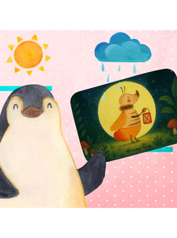 Mr. & Mrs. Panda Badteppich Glühwürmchen Design ohne Spruch in Weiß