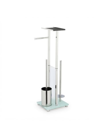 relaxdays WC Garnitur in Silber - (B)24 x (H)66 x (T)18 cm
