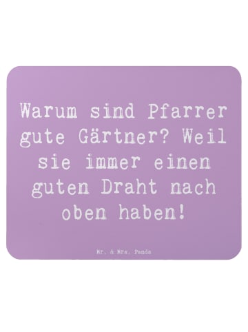 Mr. & Mrs. Panda Mouse Pad Spruch Pfarrer Gärtner mit Spruch in Lavendeltraum