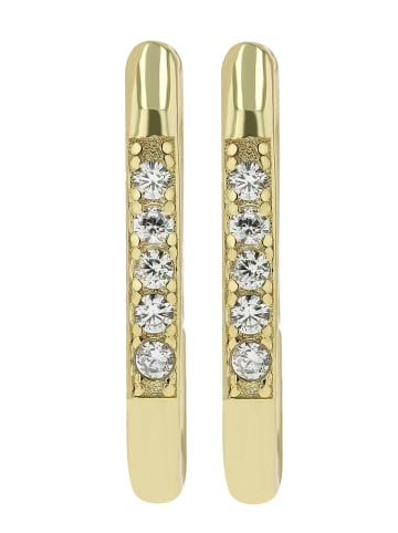 Adeliás Damen Ohrringe aus 925 Silber in gold