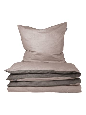 Schiesser Renforcé-Bettwäsche-Set Doubleface in Taupe-Dunkelgrau