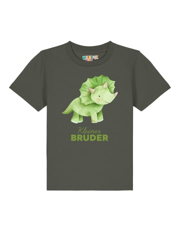 wat? Apparel T-Shirt Dinosaurier 01 Kleiner Bruder in Khaki