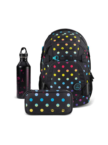 Coocazoo Schulrucksack-Set „Magic Polka“, 3-teilig in Bunt