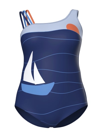 Ulla Popken Badeanzug in dunkelblau