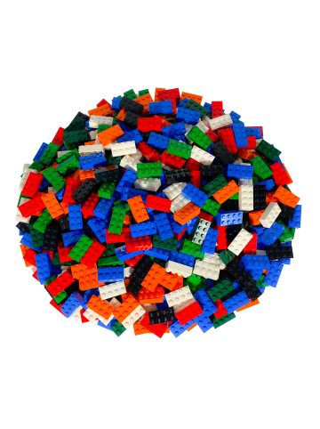 LEGO 2x4 Hochsteine Gemischt 3001 100x Teile - ab 3 Jahren in multicolored