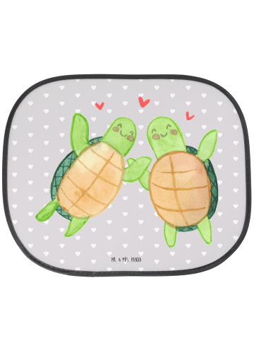 Mr. & Mrs. Panda Auto Sonnenschutz Schildkröten Paar ohne Spruch in Grau Pastell