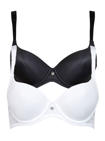 Lisca 2er Pack Schalen BH in black-white