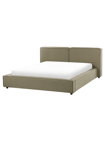 Beliani 2-tlg Doppelbett LINARDS in Grün/Schwarz