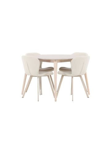 ebuy24 Essgruppe Flora Whitewash 120 x 120 cm