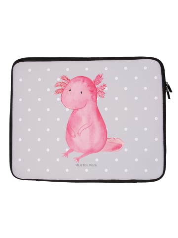 Mr. & Mrs. Panda Notebook Tasche Axolotl Niedlich ohne Spruch in Grau Pastell