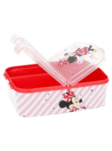 Disney Minnie Mouse Disney Minnie Mouse Kinder Brotdose – Lunchbox mit 3 Fächern & tollem in Rosa