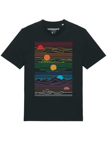 wat? Apparel T-Shirt Sun And Moon in Schwarz