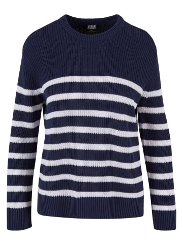 Urban Classics Urban Classics Gestrickter Rundhalsausschnitt in navy/white