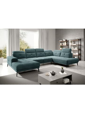 MF Design Brita Recamiere Rechts in Blau -  (L) 205 x (B) 350 x (H) 107 cm