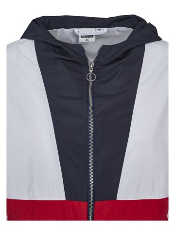 Urban Classics Windbreaker in navy/white/fire red