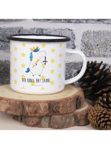 Mr. & Mrs. Panda Tasse Einhorn König mit Schwert mit Spruch in Weiß