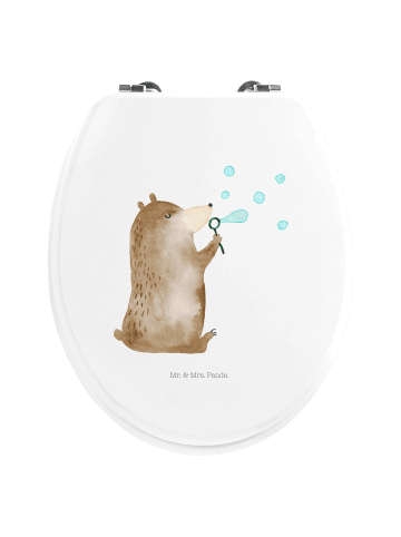 Mr. & Mrs. Panda Toilettenbrille Bär Seifenblasen ohne Spruch in Weiß