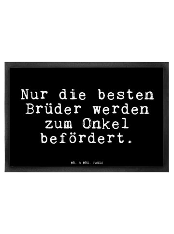 Mr. & Mrs. Panda Fußmatte Nur die besten Brüder... mit Spruch in Schwarz