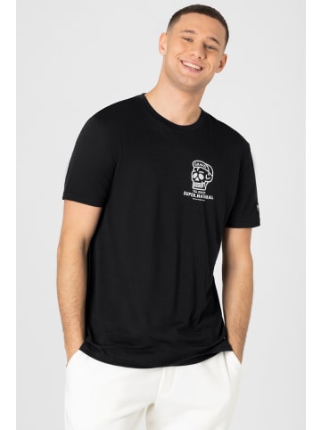super.natural Merino T-Shirt M GRAVEL TEE in schwarz