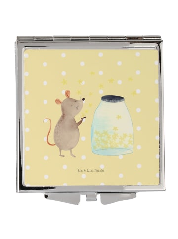 Mr. & Mrs. Panda Schminkspiegel Maus Sterne ohne Spruch in Gelb Pastell