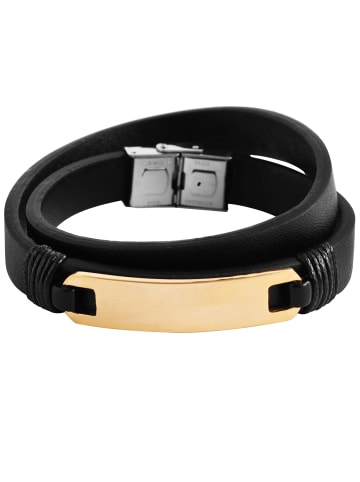 Adeliás Herren Armband aus Edelstahl in gold