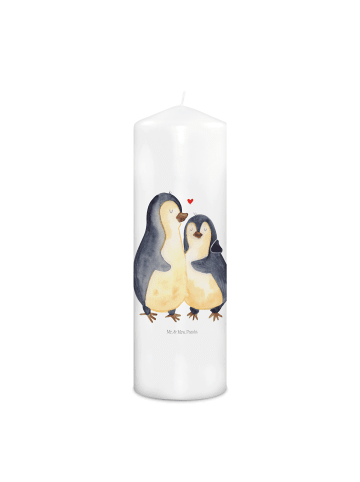 Mr. & Mrs. Panda Kerze Mit Spruch Pinguin umarmen ohne Spruch in Weiß