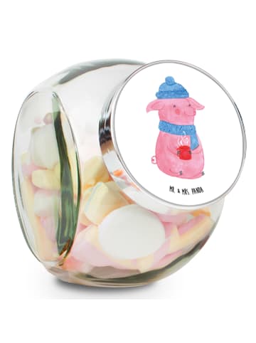 Mr. & Mrs. Panda Bonbonglas Schweinchen Glühwein ohne Spruch in Weiß