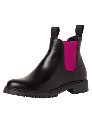 Tamaris Chelsea Boot in BLK LEA./FUXIA