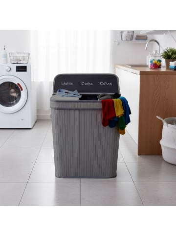 relaxdays Wäschekorb in Grau - (B)52 x (H)60 x (T)32 cm