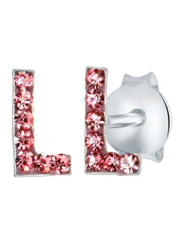 Lucardi 925 Silber Ohrringe "Buchstabe L" Buchstabe